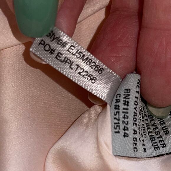 Eliza J Fit & Flare Dress Rose Gold Metallic Embellished Pearls - Picture 13 of 16